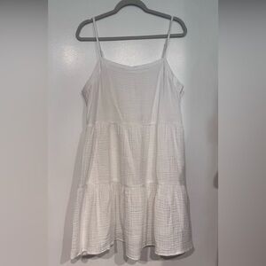 The LOFT Beach White 100% Cotton Sleeveless Sundress